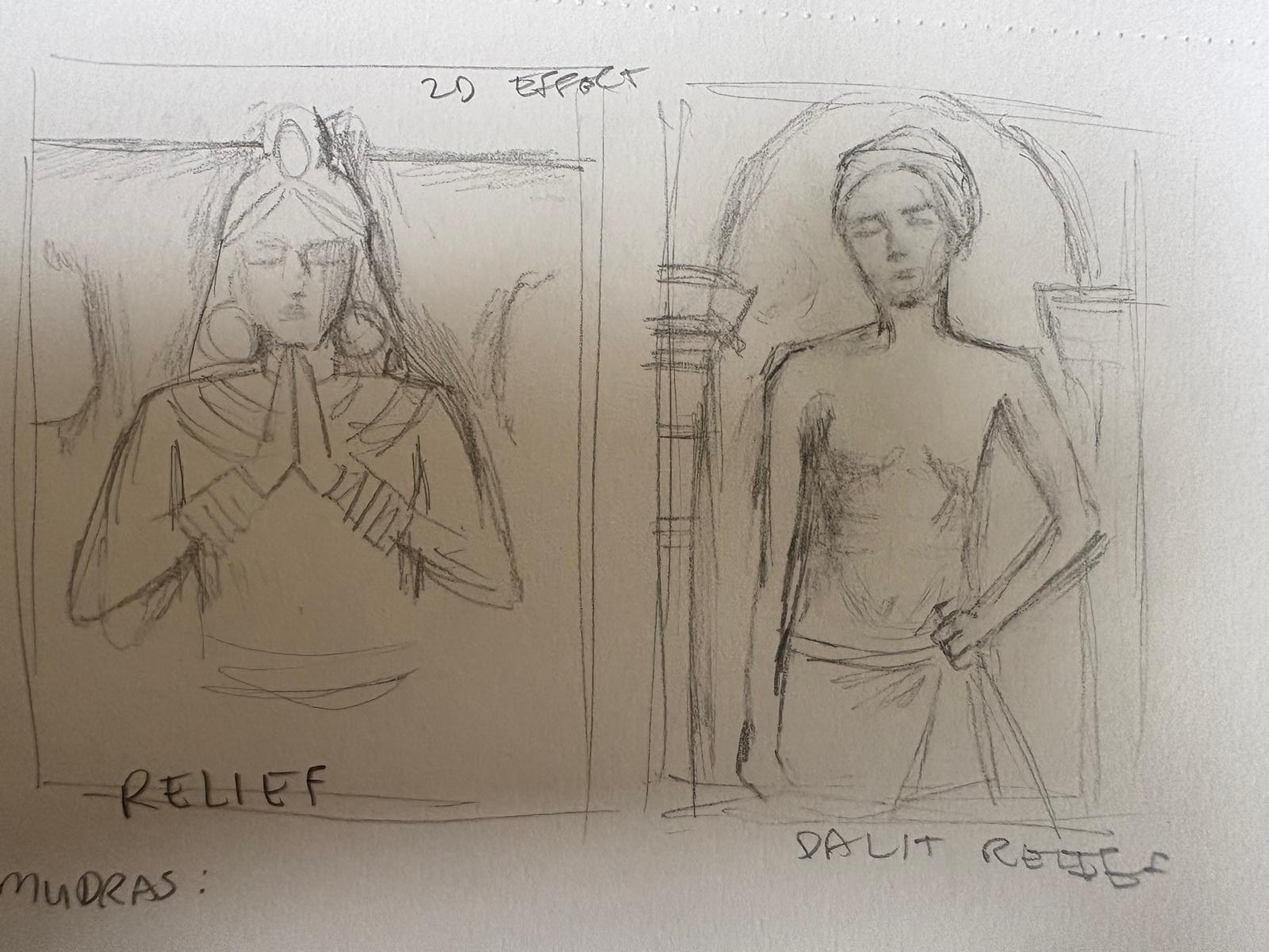 Relief Art — planning sketches